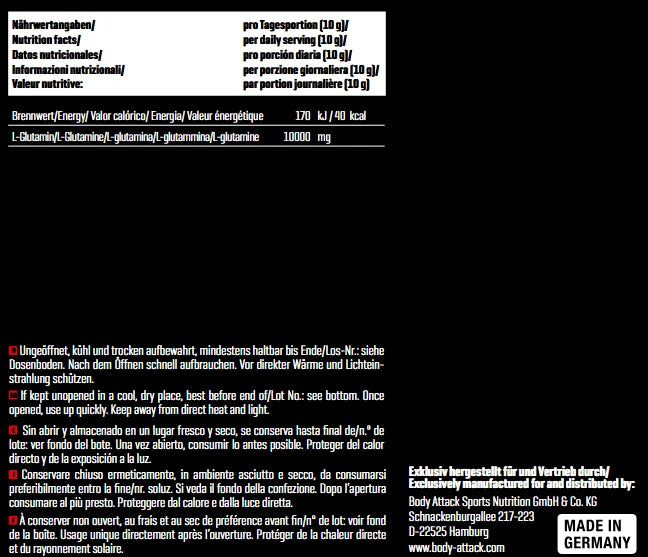100% Pure L-Glutamine 1000g