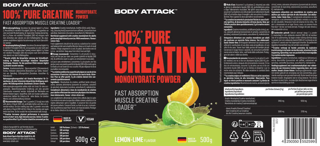 100% Creatine Monohydrate Flavored 500g